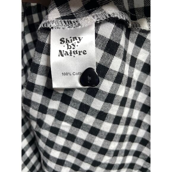 Shiny by Nature 5XL Black White Gingham Print Tunic Dress - Picture 5 of 7